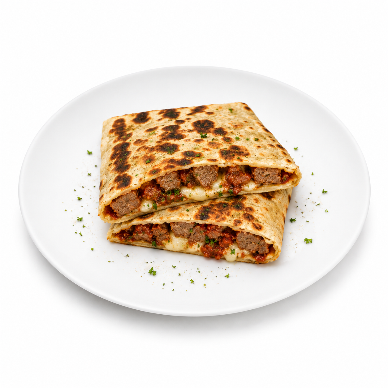 LOW CARB CHOPPED MEATBALL PARM FLATBREAD