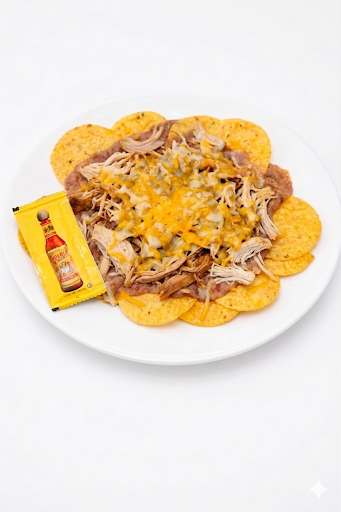 PULLED CHICKEN NACHOS