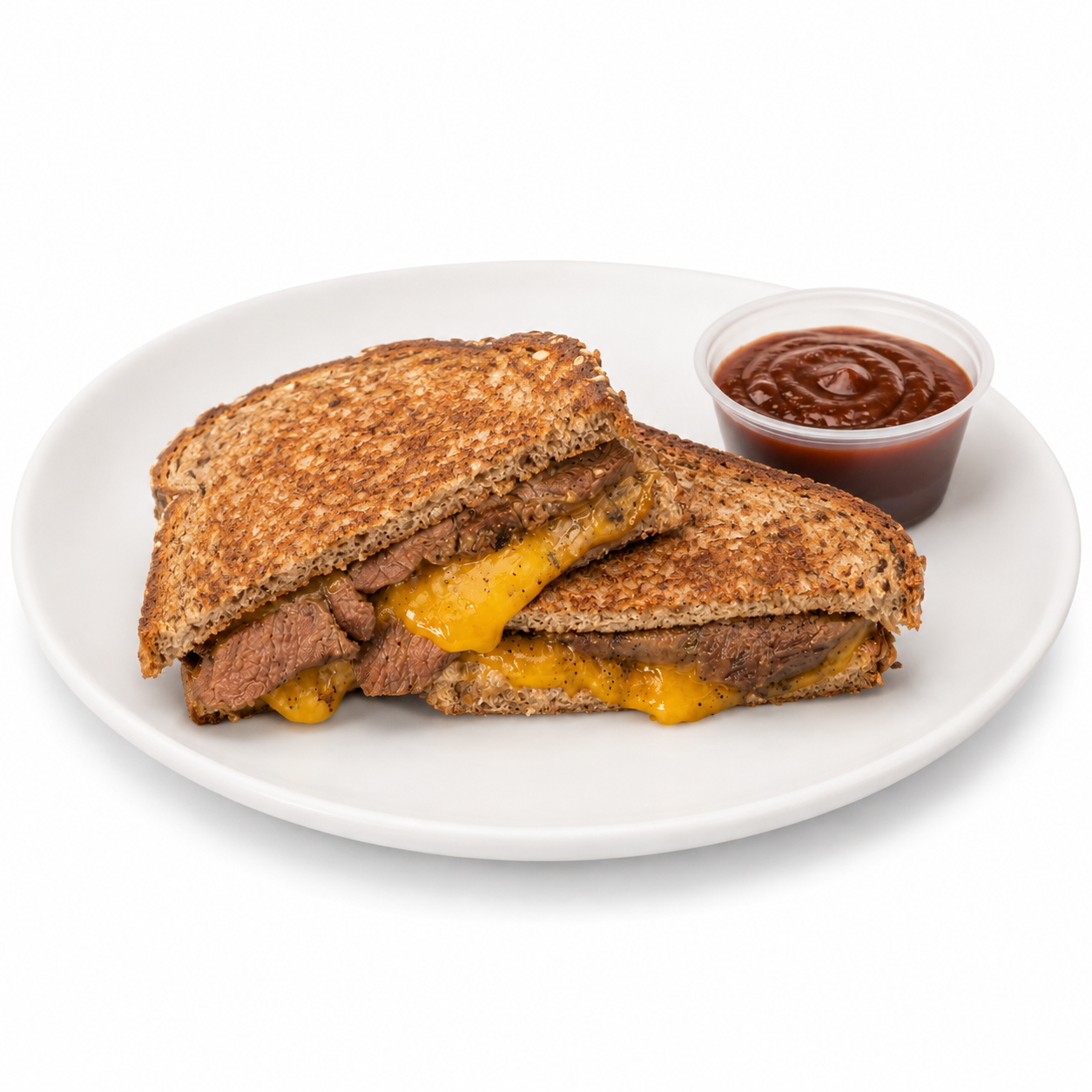 PROTEIN PLUS! GRILLED BBQ CHEDDAR STEAK MELT