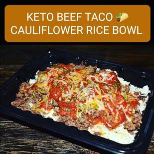 KETO BEEF TACO CAULIFLOWER RICE BOWL