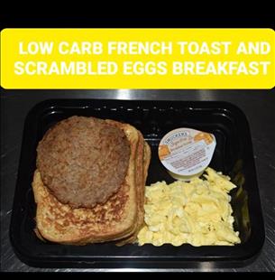 LOW CARB FRENCH TOAST SCRAMBLED EGGS BREAKFAST