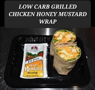 LOW CARB HONEY MUSTARD GRILLED CHICKEN WRAP