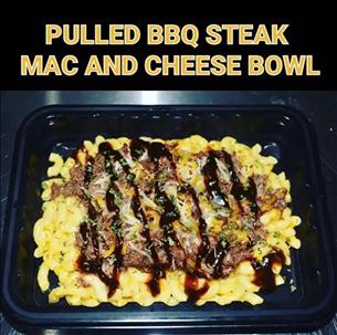PULLED BBQ STEAK MAC N CHEESE