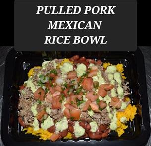 PULLED PORK MEXICAN RICE BOWL