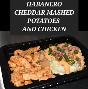 HABANERO CHEDDAR MASHED POTATOES AND CHICKEN