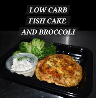 LOW CARB FISH CAKE AND BROCCOLI