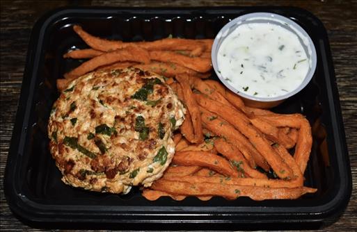 SPINACH FETA CHICKEN BURGER SPF BOWL