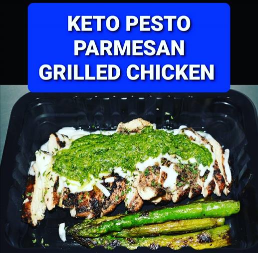 KETO PESTO PARMESAN GRILLED CHICKEN