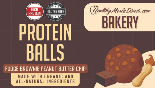 FUDGE BROWNIE PEANUT BUTTER CHOCOLATE CHIP PROTEIN BALLS (2 servings)