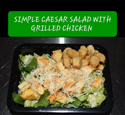 SIMPLE CAESAR SALAD WITH GRILLED CHICKEN