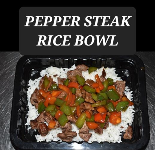 PEPPER STEAK RICE BOWL