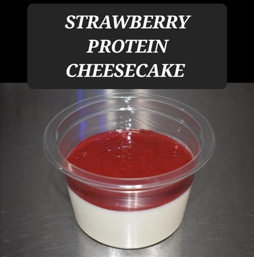 STRAWBERRY PROTEIN CHEESECAKE