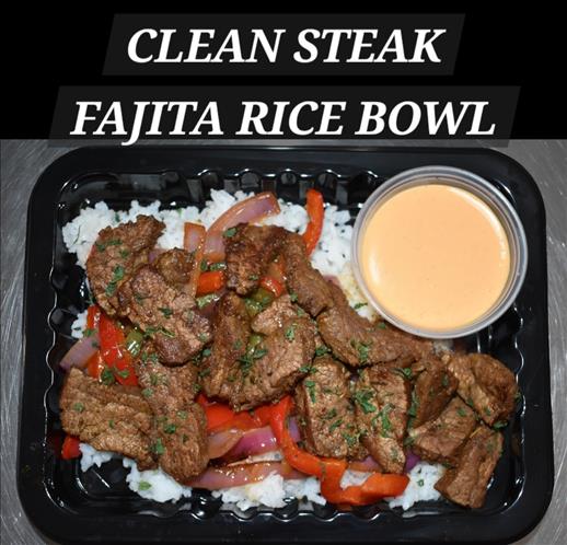 CLEAN STEAK FAJITA RICE BOWL