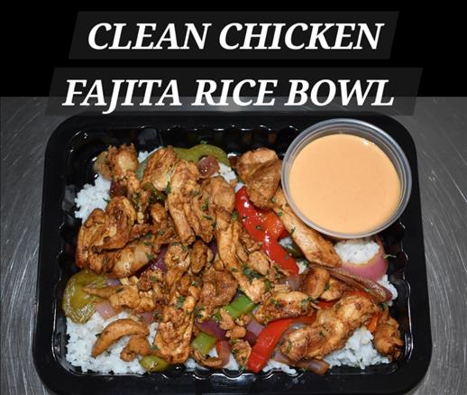 CLEAN CHICKEN FAJITA RICE BOWL