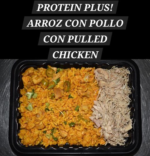 PROTEIN PLUS! ARROZ CON POLLO CON PULLED CHICKEN