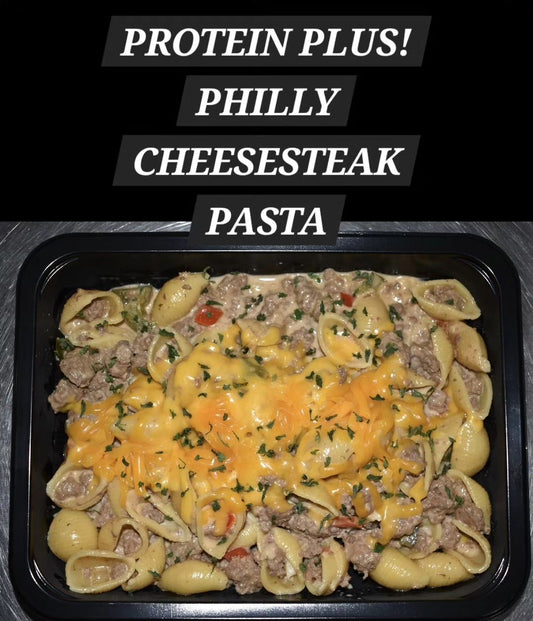 PROTEIN PLUS! PHILLY CHEESESTEAK PASTA