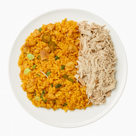 PROTEIN PLUS! ARROZ CON POLLO CON PULLED CHICKEN