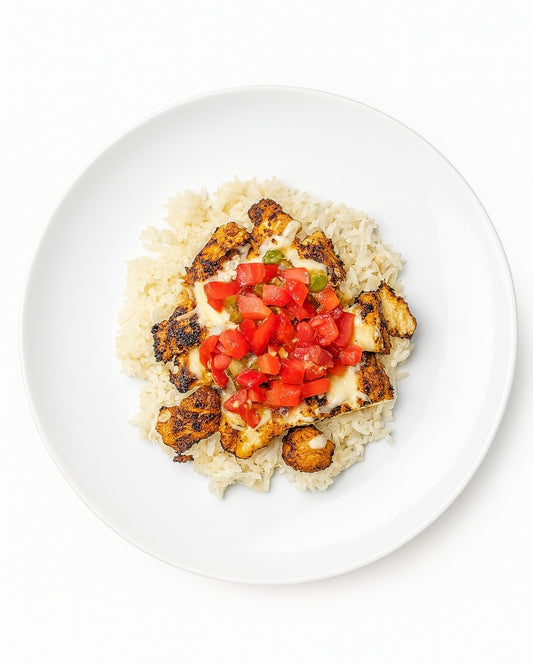 SALSA VERDE QUESO BLANCO POLLO RICE BOWL