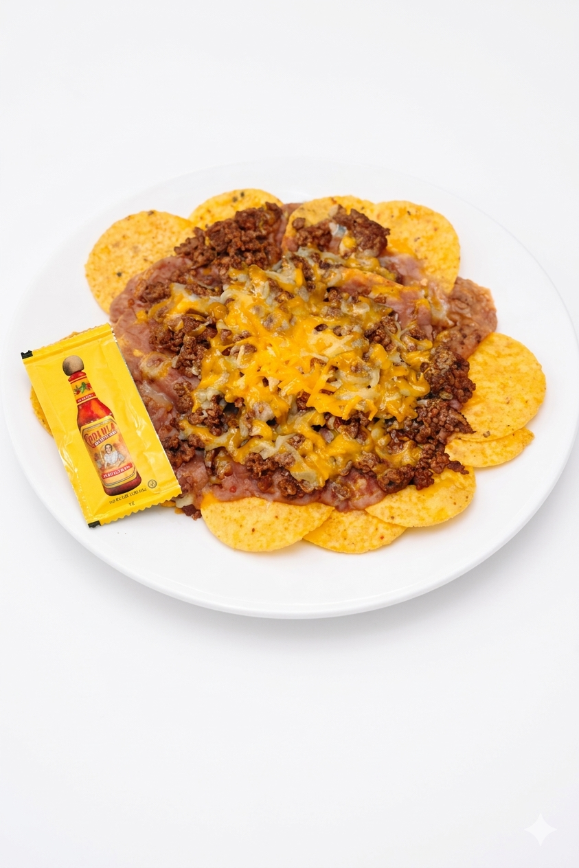 PROTEIN PLUS! BEEF AND CHEESE NACHOS