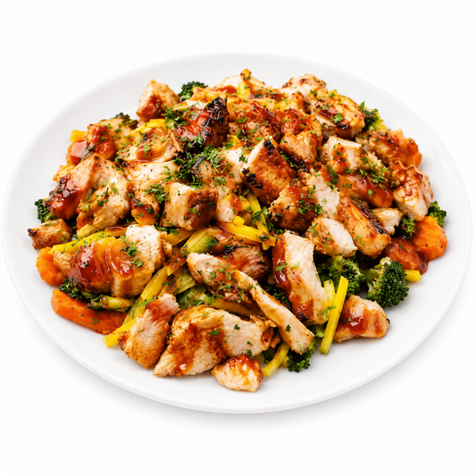 BBQ CHICKEN CHOPPED BROCCOLI W/CHEDDAR SPF BOWL