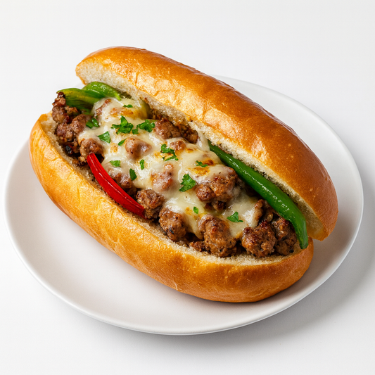 WHOLE WHEAT SAUSAGE AND PEPPER SUB (mild, beef)