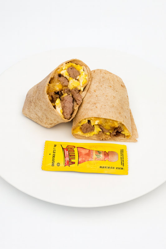 KETO STEAK EGG AND CHEESE BREAKFAST BURRITO