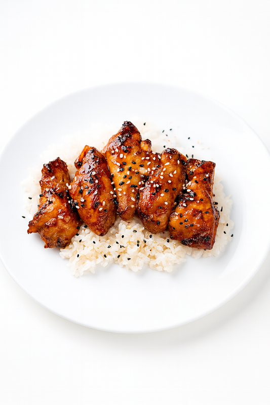 ASIAN SESAME WINGS AND STICKY RICE