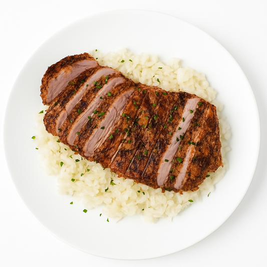 HERB GRILLED PORK CHOPS & RICE