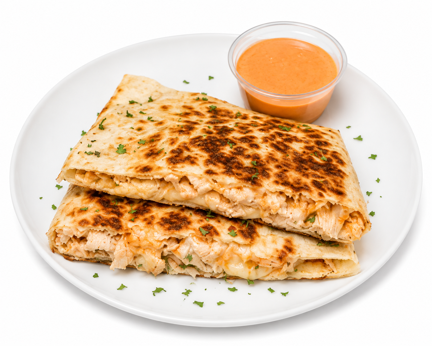 LOW CARB BUFFALO CHICKEN QUESADILLA