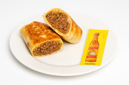 PROTEIN PLUS!  BEEF & CHEESE GRILLED BURRITO