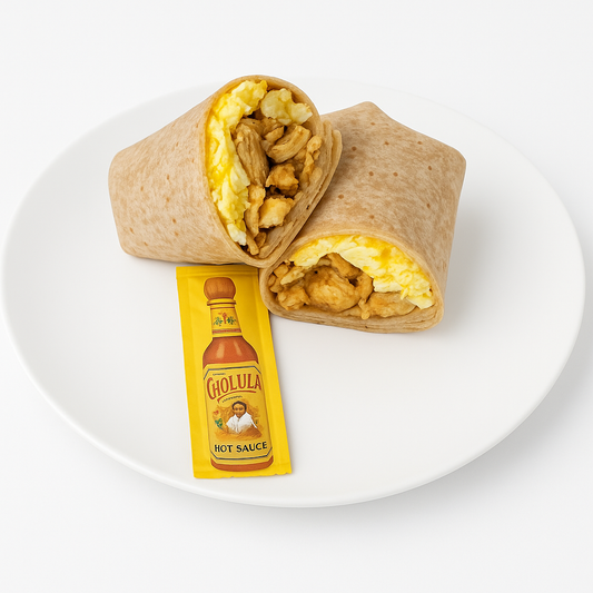 KETO CHICKEN EGG AND CHEESE BREAKFAST BURRITO