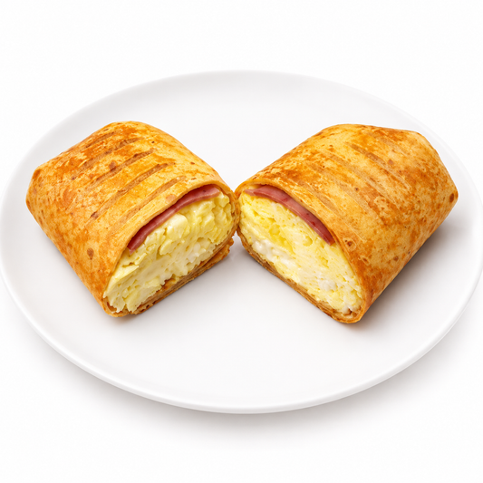 LOW CARB GRILLED BACON EGG & CHEESE BREAKFAST BURRITO