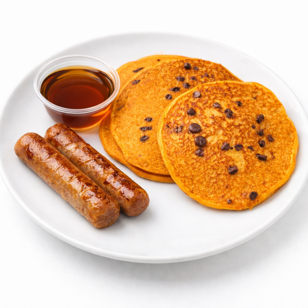 PUMPKIN CHOCOLATE CHIP PROTEIN PANCAKES (gluten-free)
