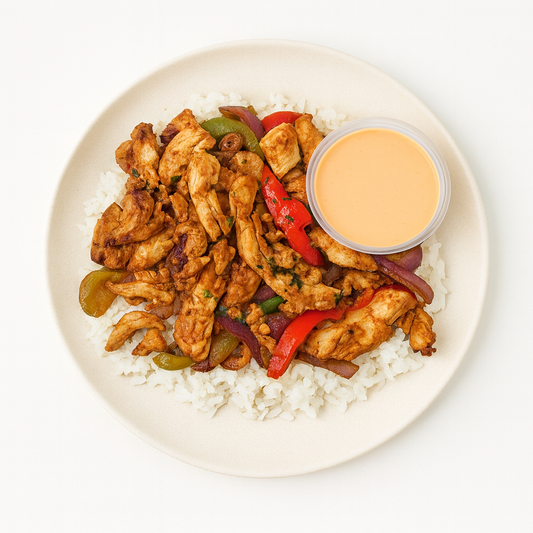 CLEAN CHICKEN FAJITA RICE BOWL